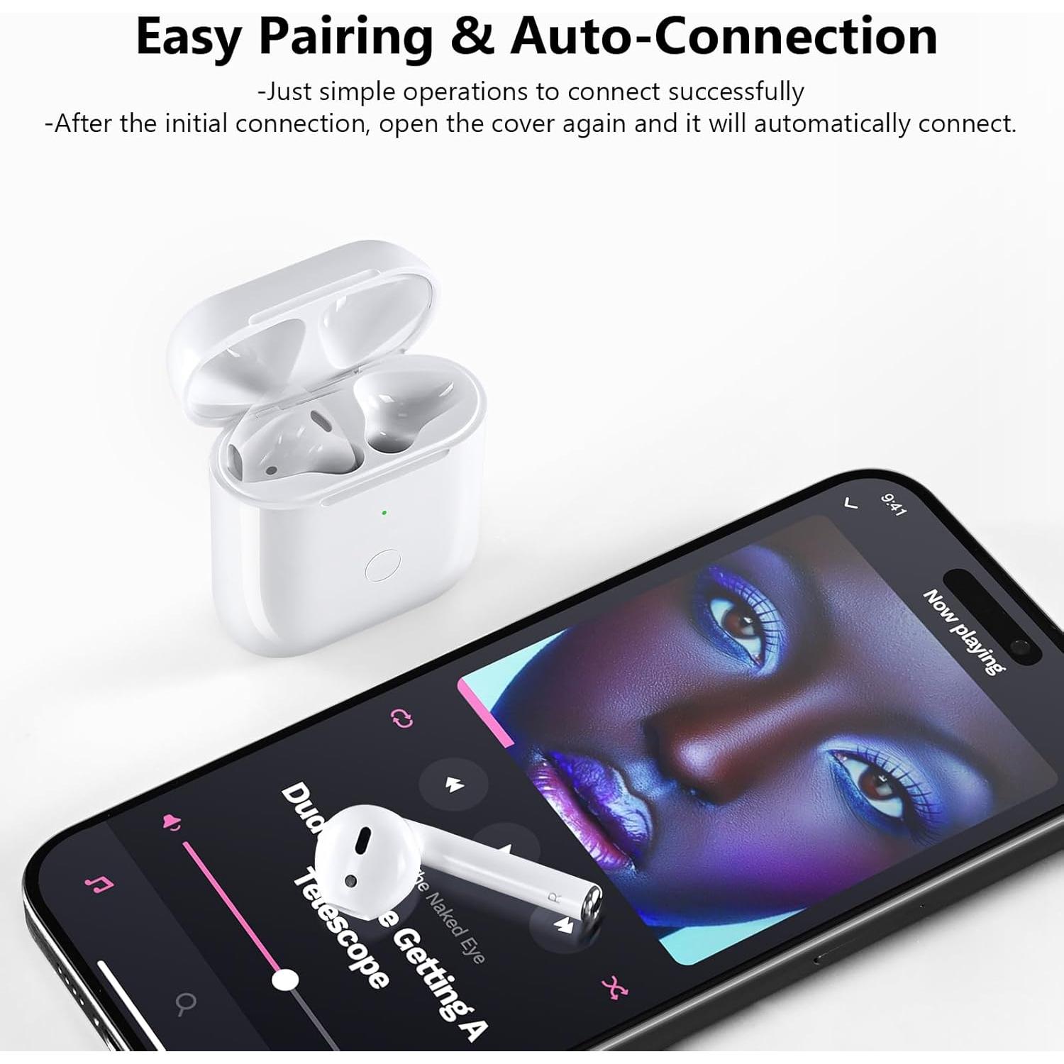 Funda de Carga Inalámbrica TRLYKD para AirPods 1 y 2 Blanca