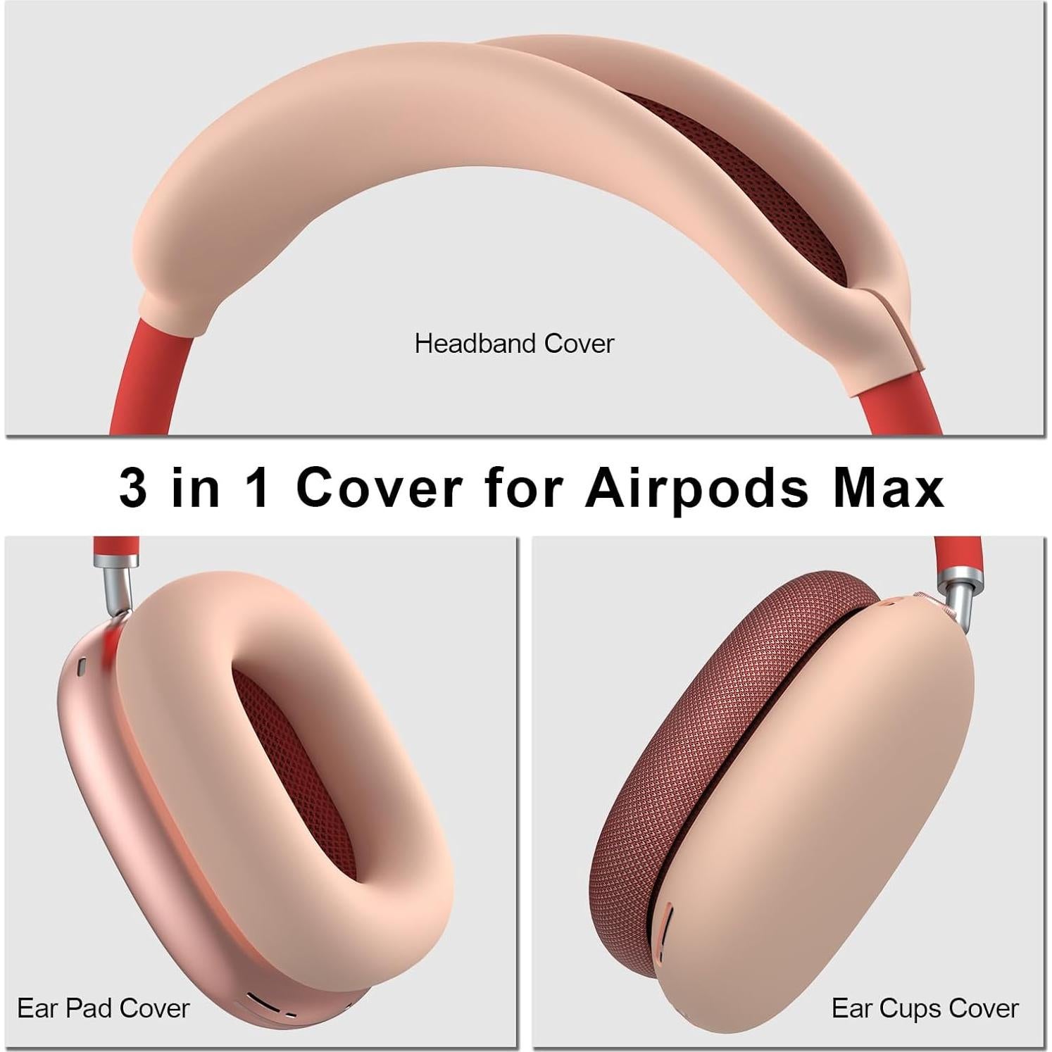 Funda de Silicona Meliya para Auriculares AirPods Max Rosa