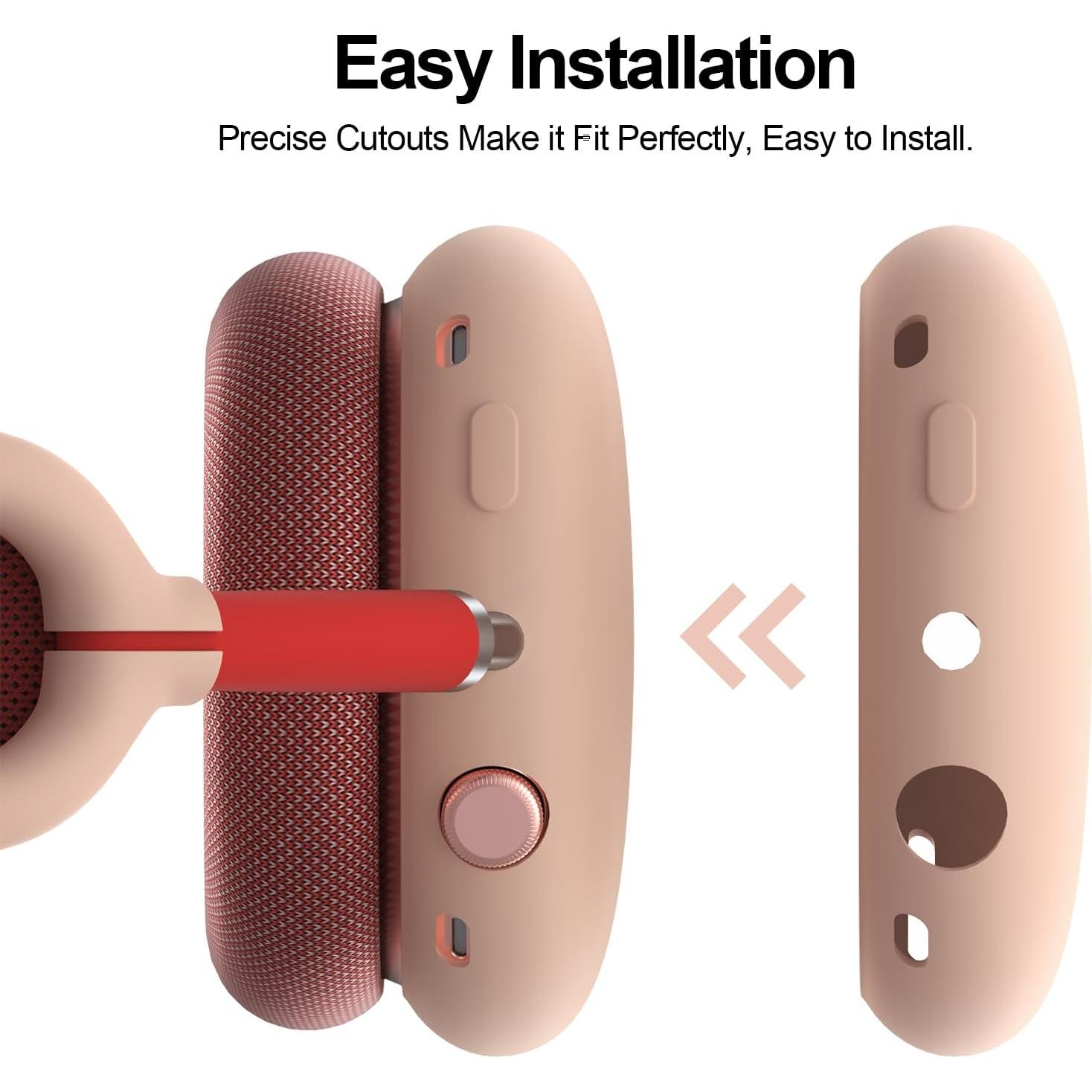 Funda de Silicona Meliya para Auriculares AirPods Max Rosa