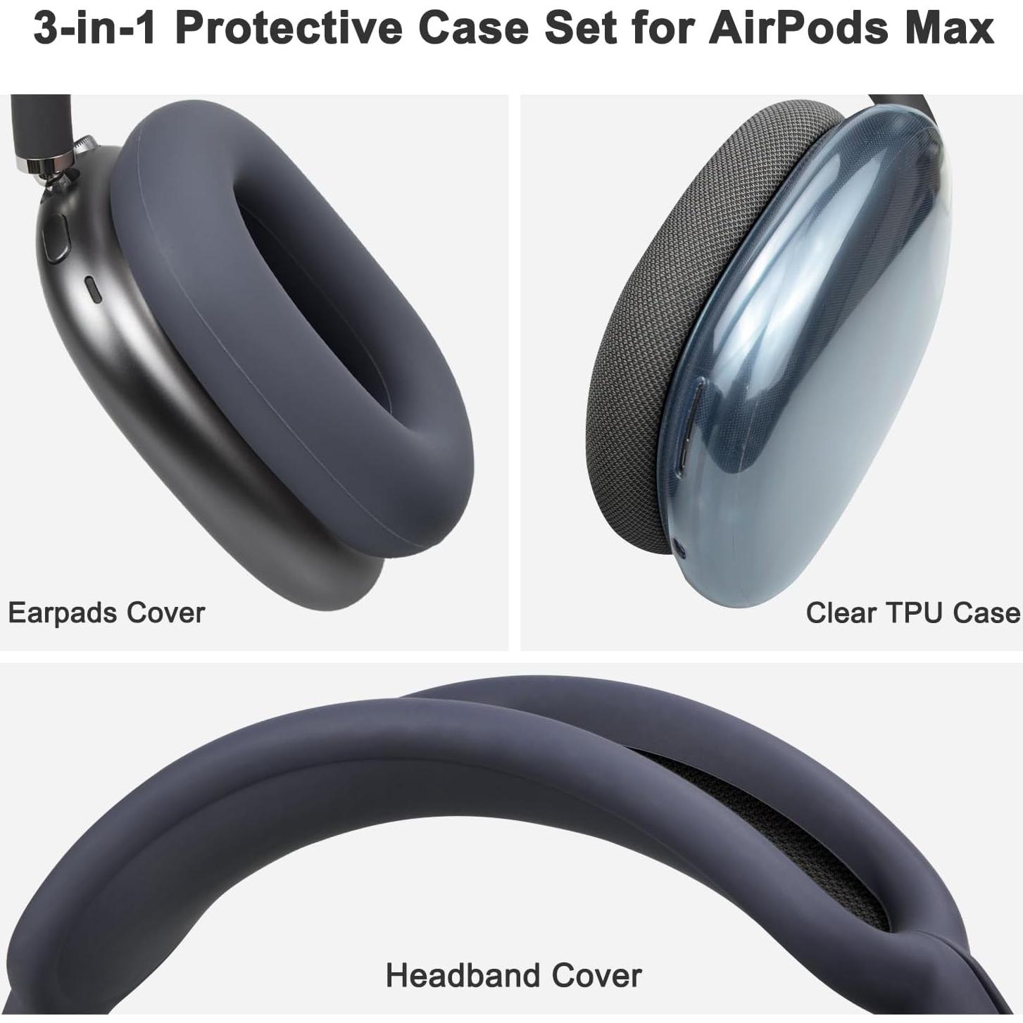 Kit de Protección SOULWIT para AirPods Max - Funda TPU y Silicona