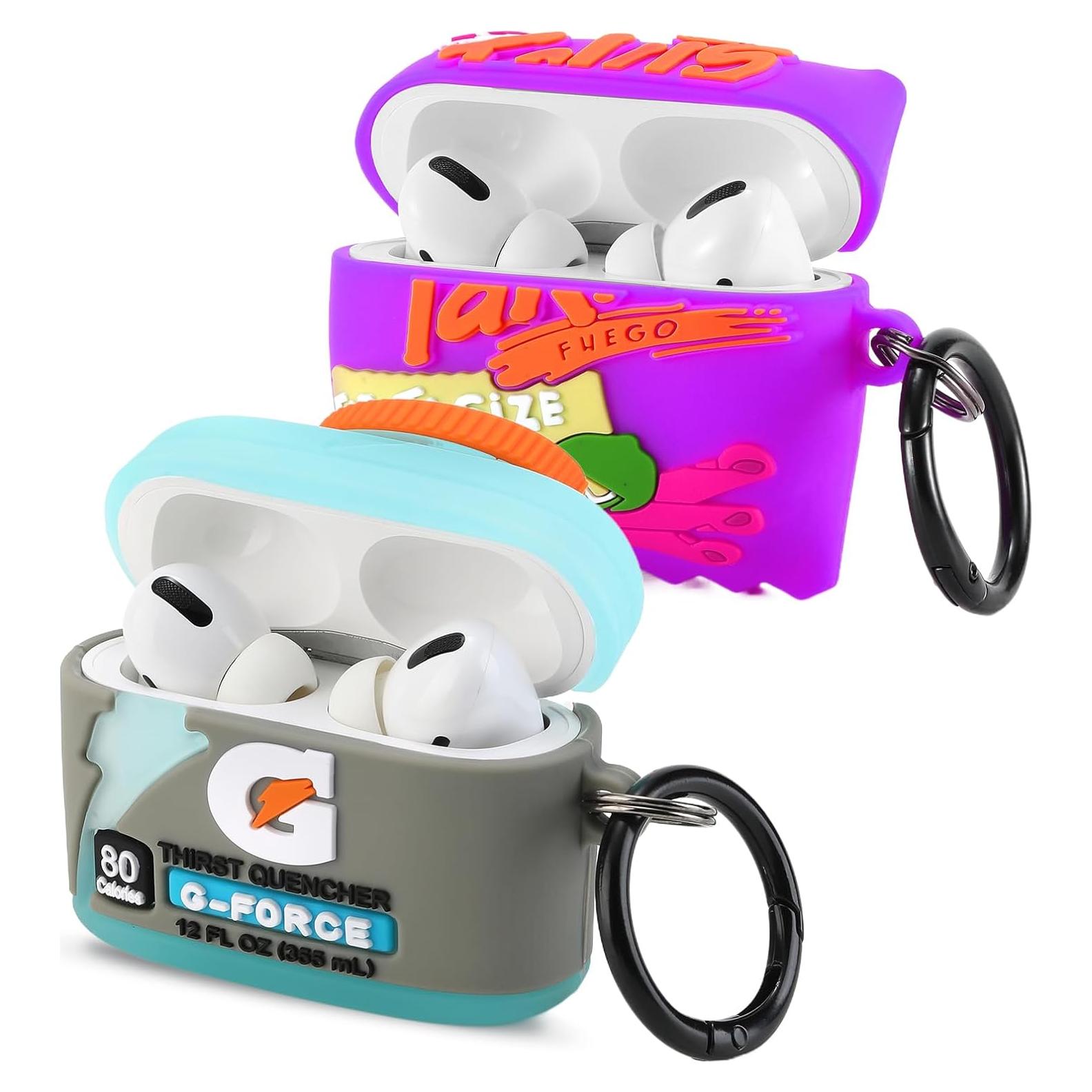 [2Pack] Gedicht for Airpods Pro Case, Funny 3D Cartoon Candy Energy Bottle Design Silicone Soft Cases for Airpods Pro Case 1st Gen, with Keychain Kids Women Men for Airpods Pro 2019 Case