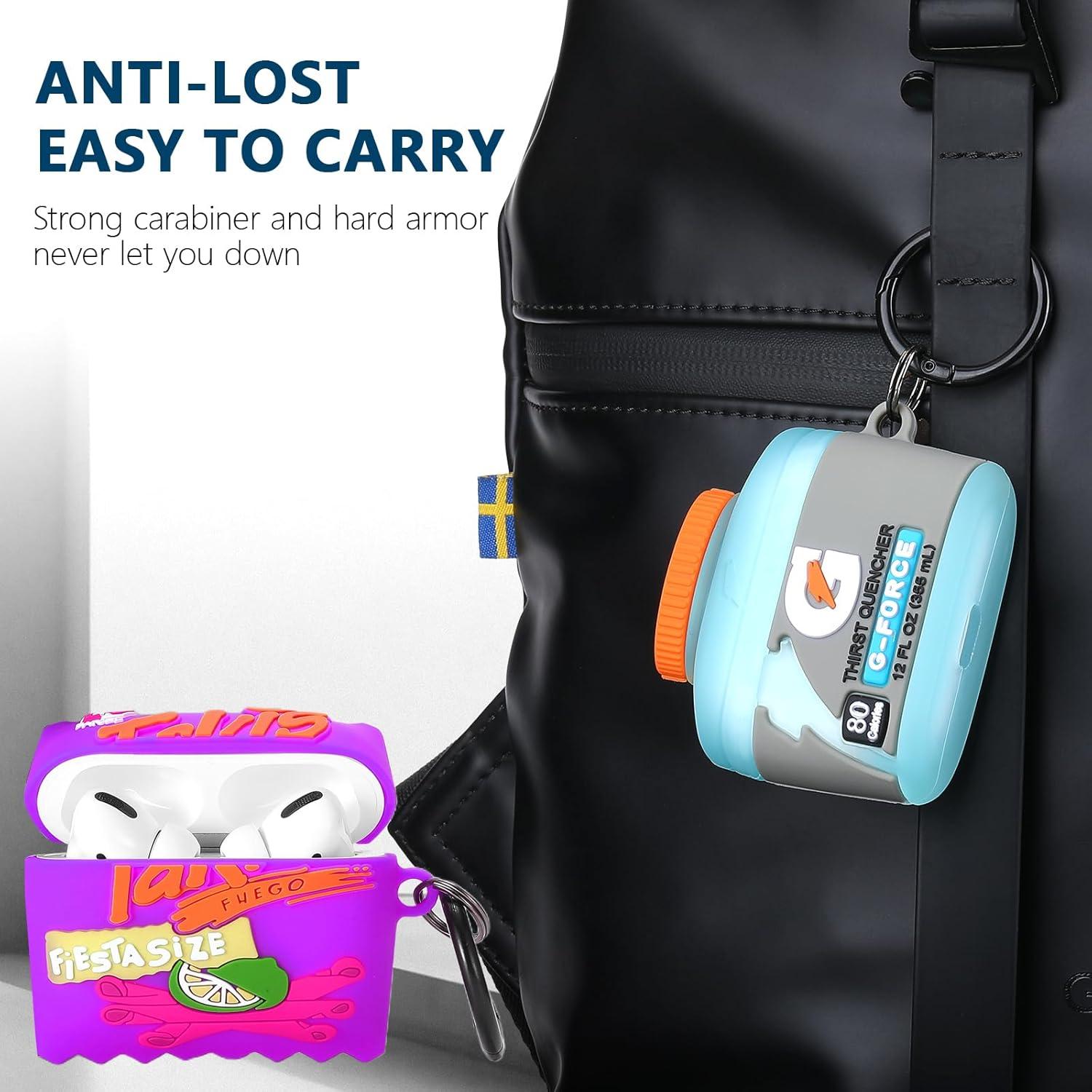 [2Pack] Gedicht for Airpods Pro Case, Funny 3D Cartoon Candy Energy Bottle Design Silicone Soft Cases for Airpods Pro Case 1st Gen, with Keychain Kids Women Men for Airpods Pro 2019 Case