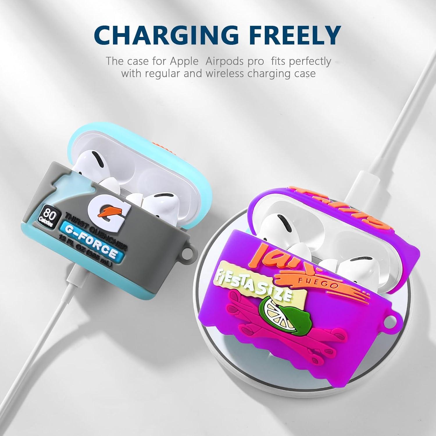 [2Pack] Gedicht for Airpods Pro Case, Funny 3D Cartoon Candy Energy Bottle Design Silicone Soft Cases for Airpods Pro Case 1st Gen, with Keychain Kids Women Men for Airpods Pro 2019 Case