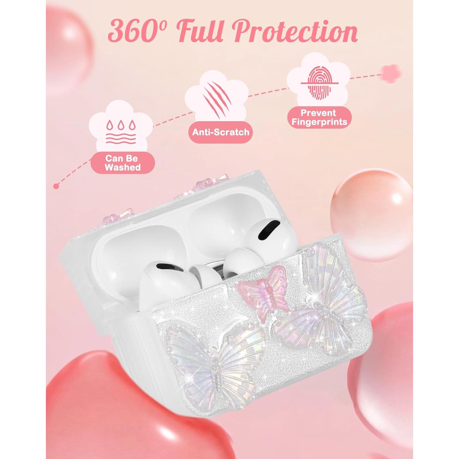 Funda Silicona Boaretiu para AirPods Pro 1/2 - Diseño Mariposa