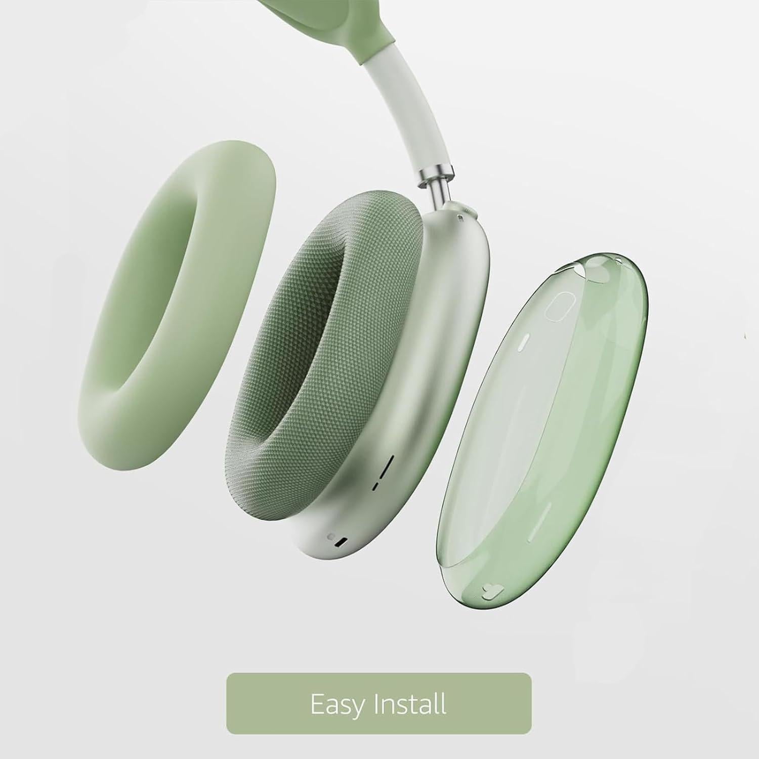 Funda 3 en 1 para AirPods Max MOLOPPO Verde - Silicona y TPU