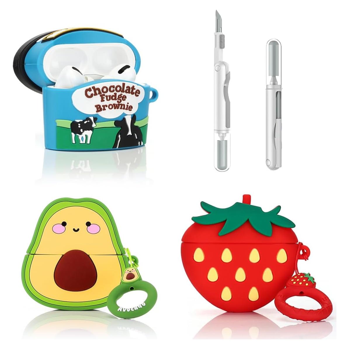 Funda de Silicona XMBYGY para AirPods Pro 1/2 + Kit Limpiador