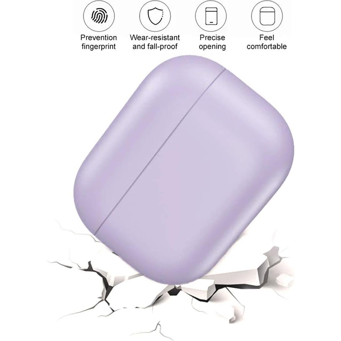 Funda de Silicona ZLZB para AirPods Pro - Protección Completa Púrpura