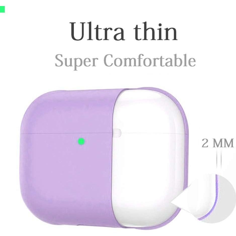 Funda de Silicona ZLZB para AirPods Pro - Protección Completa Púrpura
