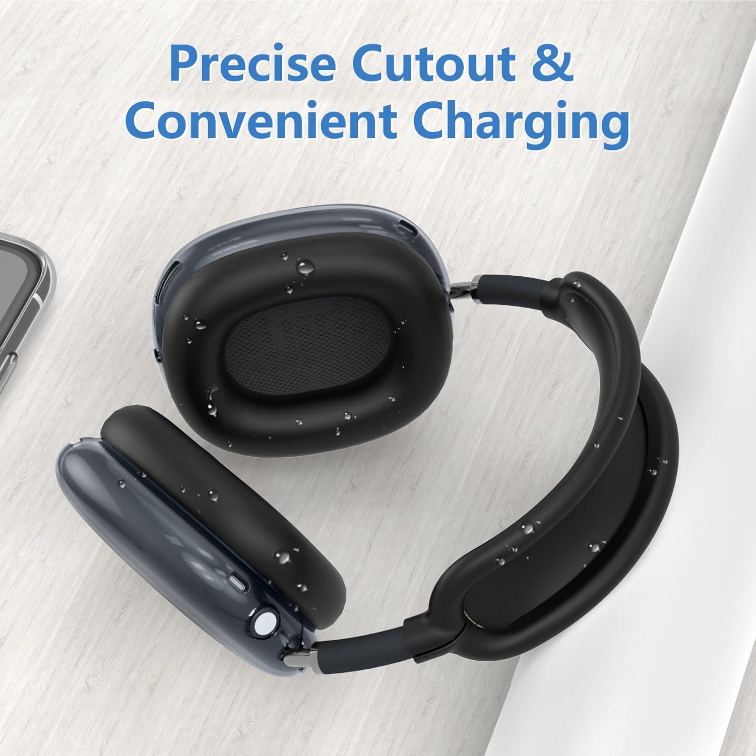 Funda 4 en 1 para AirPods Max Polislime TPU y Silicona Negra