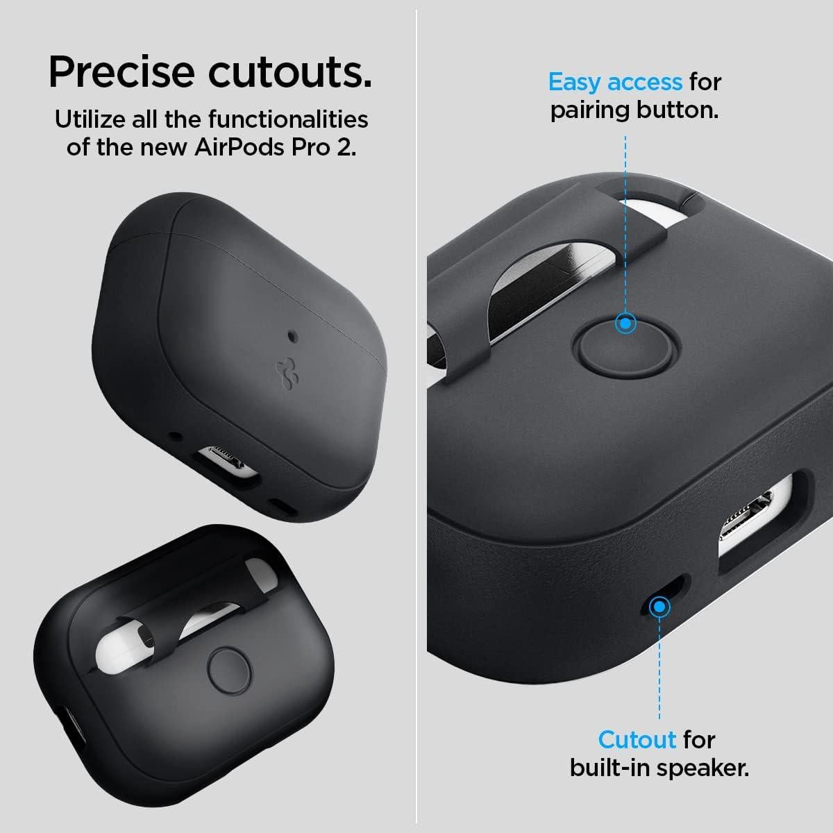 Funda de Silicona Spigen para AirPods Pro 2 - Negro