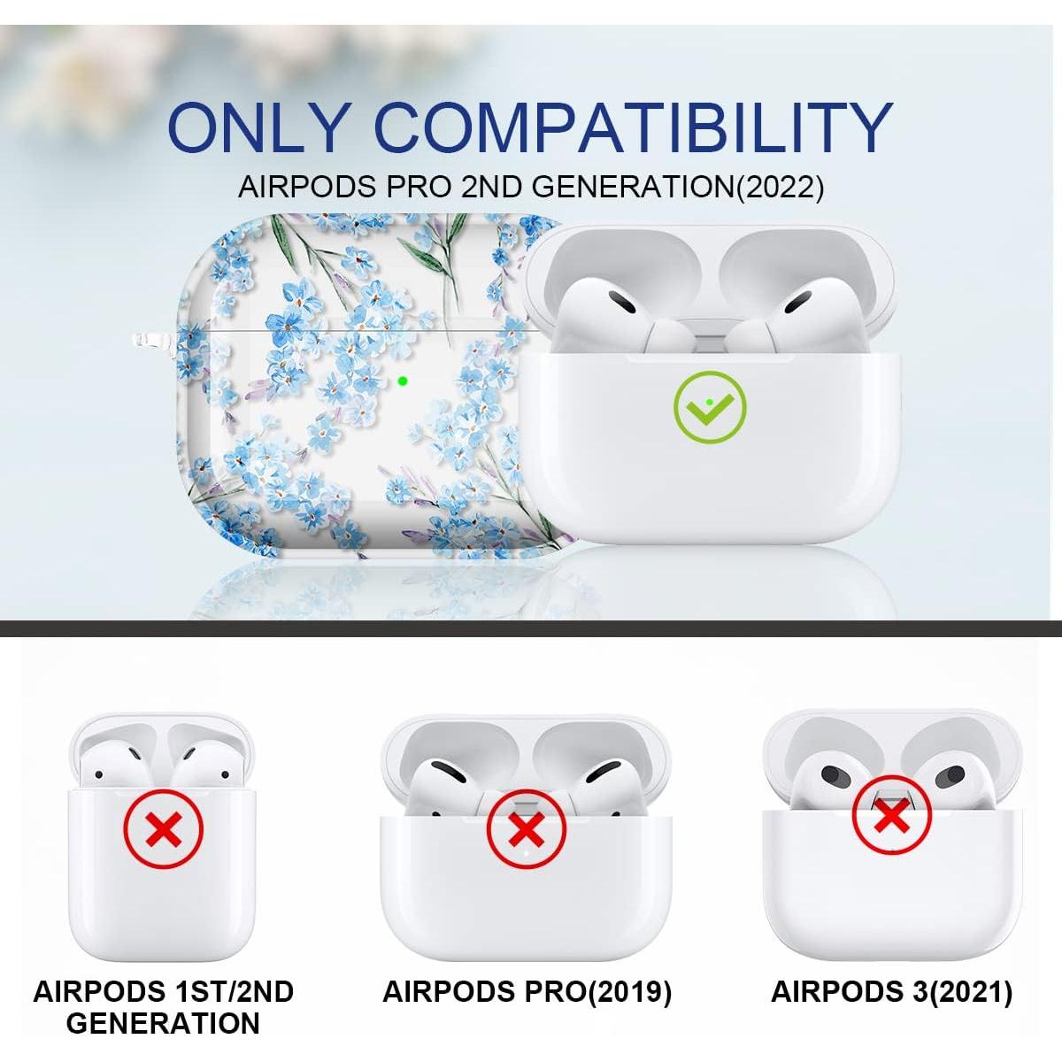 Funda Maxjoy para AirPods Pro 2 - Floral, A Prueba de Golpes