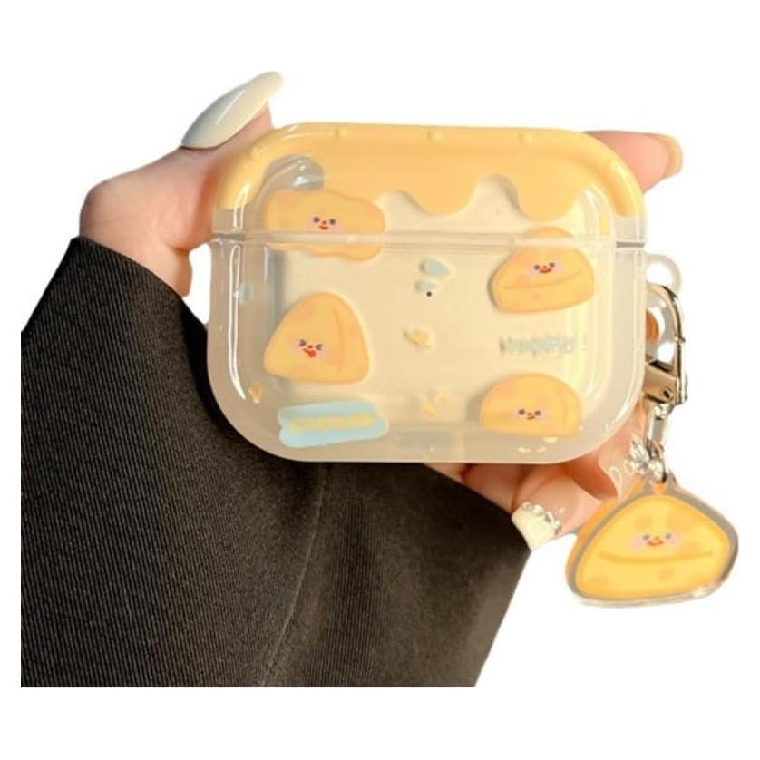 Funda Protectora de Silicona para AirPods 4 Queso Amarillo