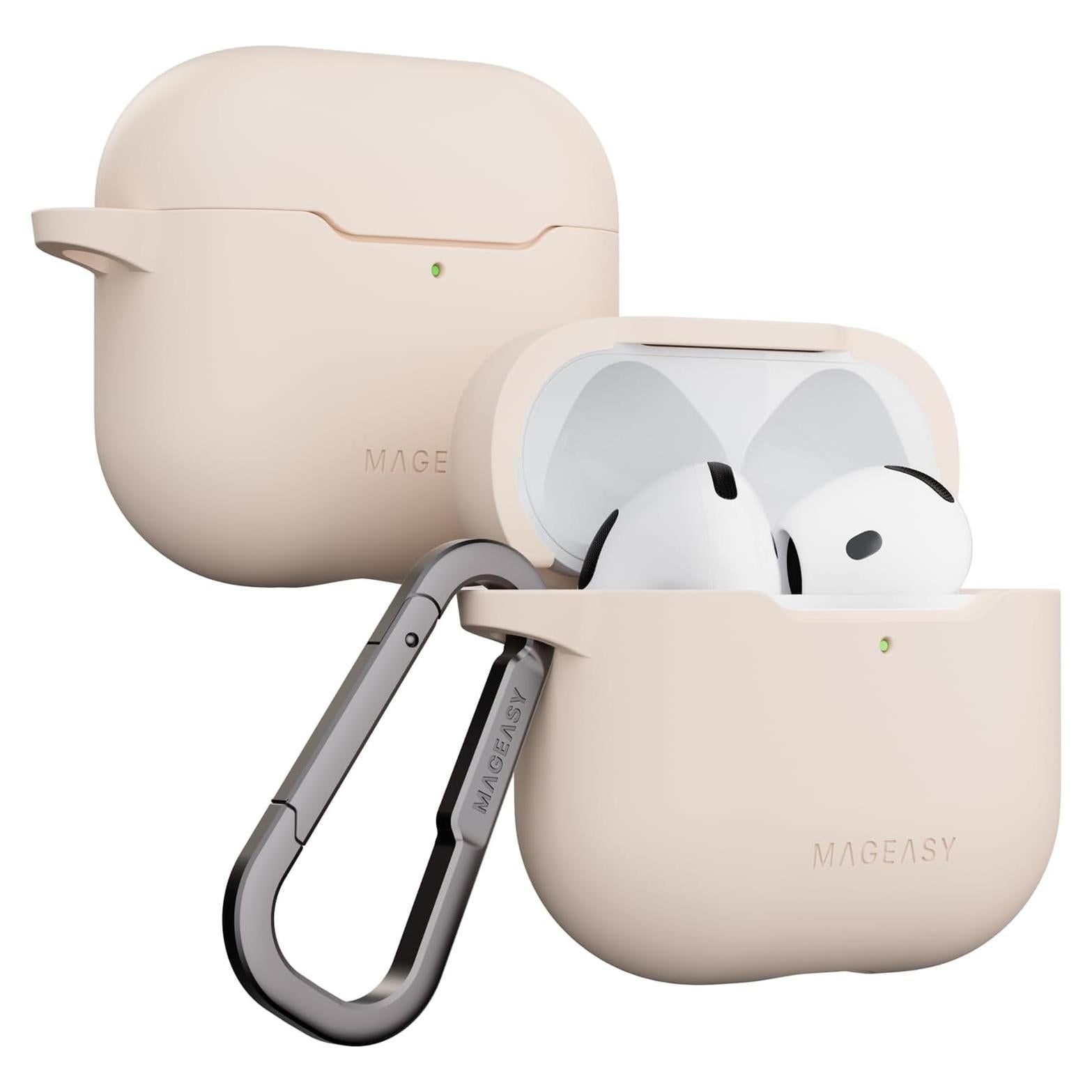 Funda Protectora MAGEASY para AirPods 4 - Rosa Shell