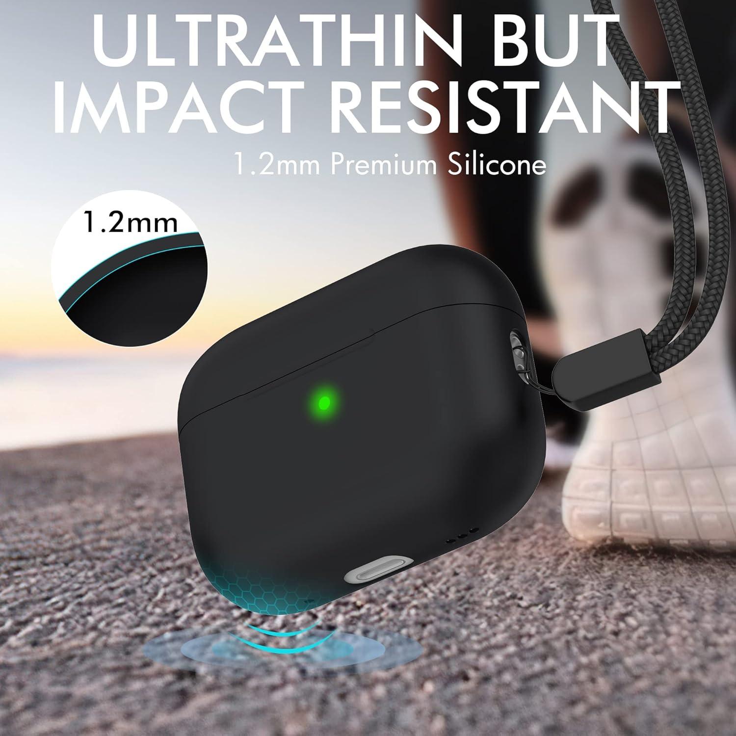 Funda de Silicona NIUTRENDZ para AirPods Pro 2 2022 - Negro