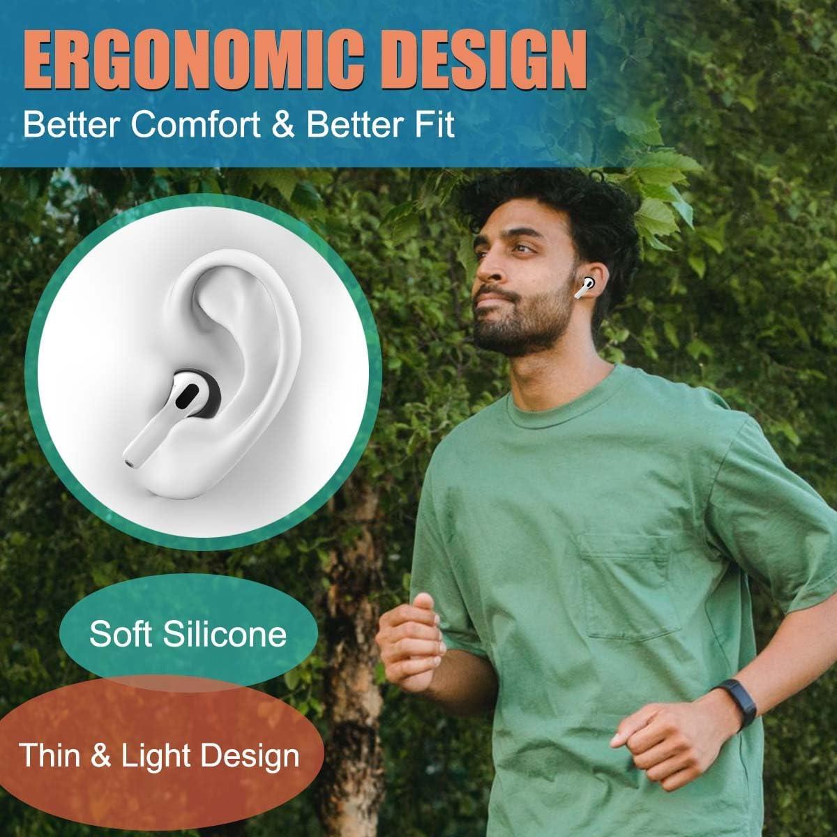 5 Pares de Cubiertas de Silicona para AirPods 4 - QINZAC