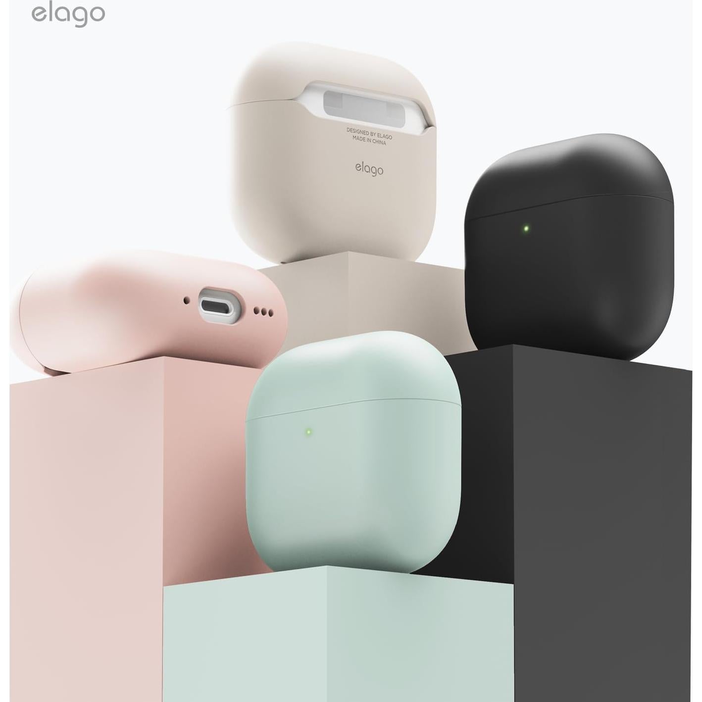 Funda híbrida elago para AirPods 4ta generación - Negro