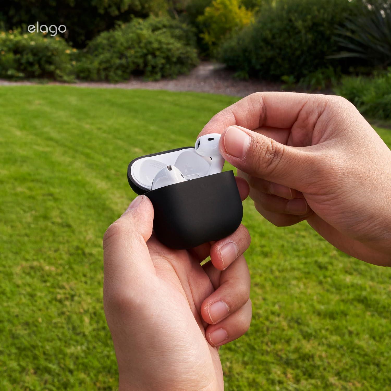 Funda híbrida elago para AirPods 4ta generación - Negro