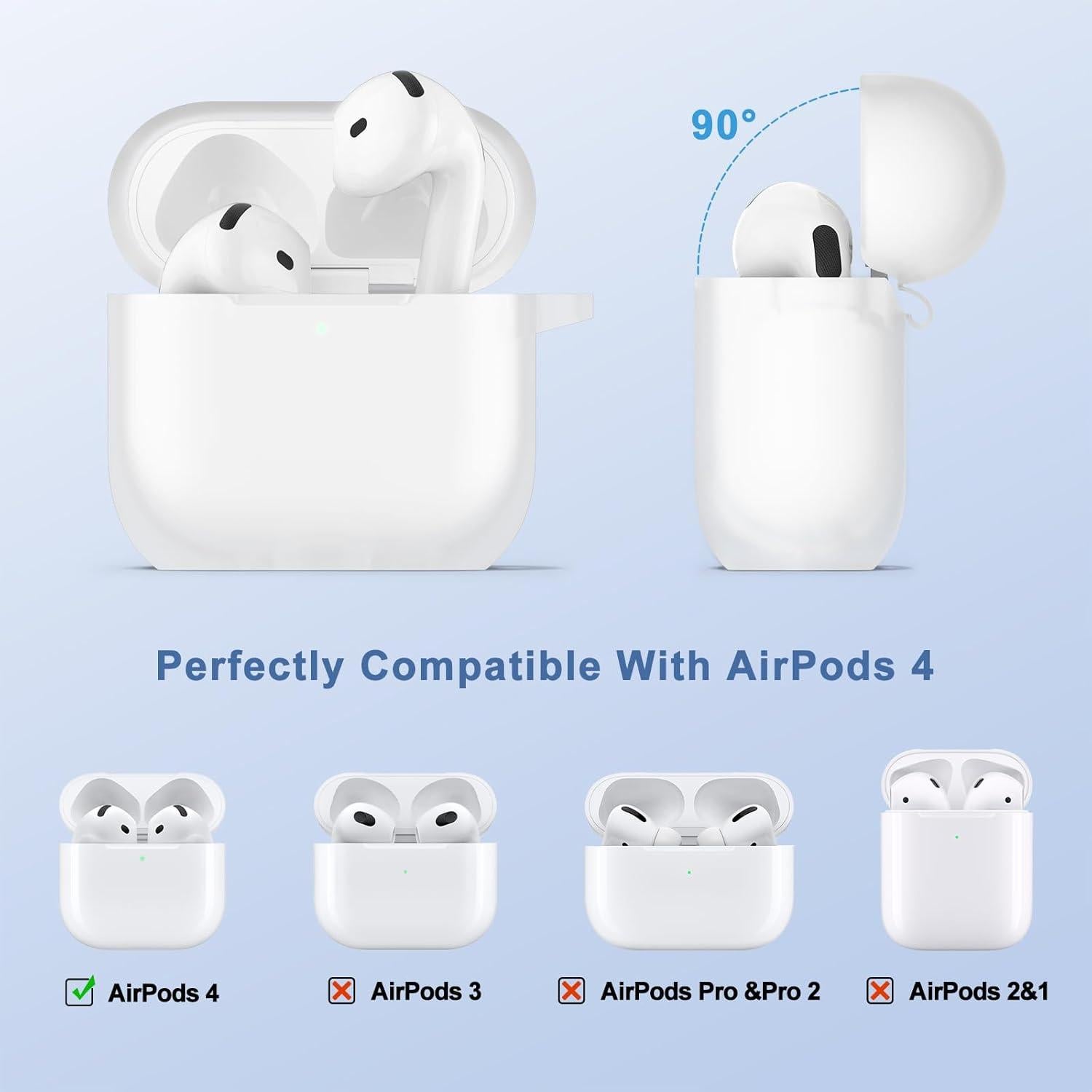 Funda de Silicona para AirPods 4 Vanjua con Kit de Limpieza