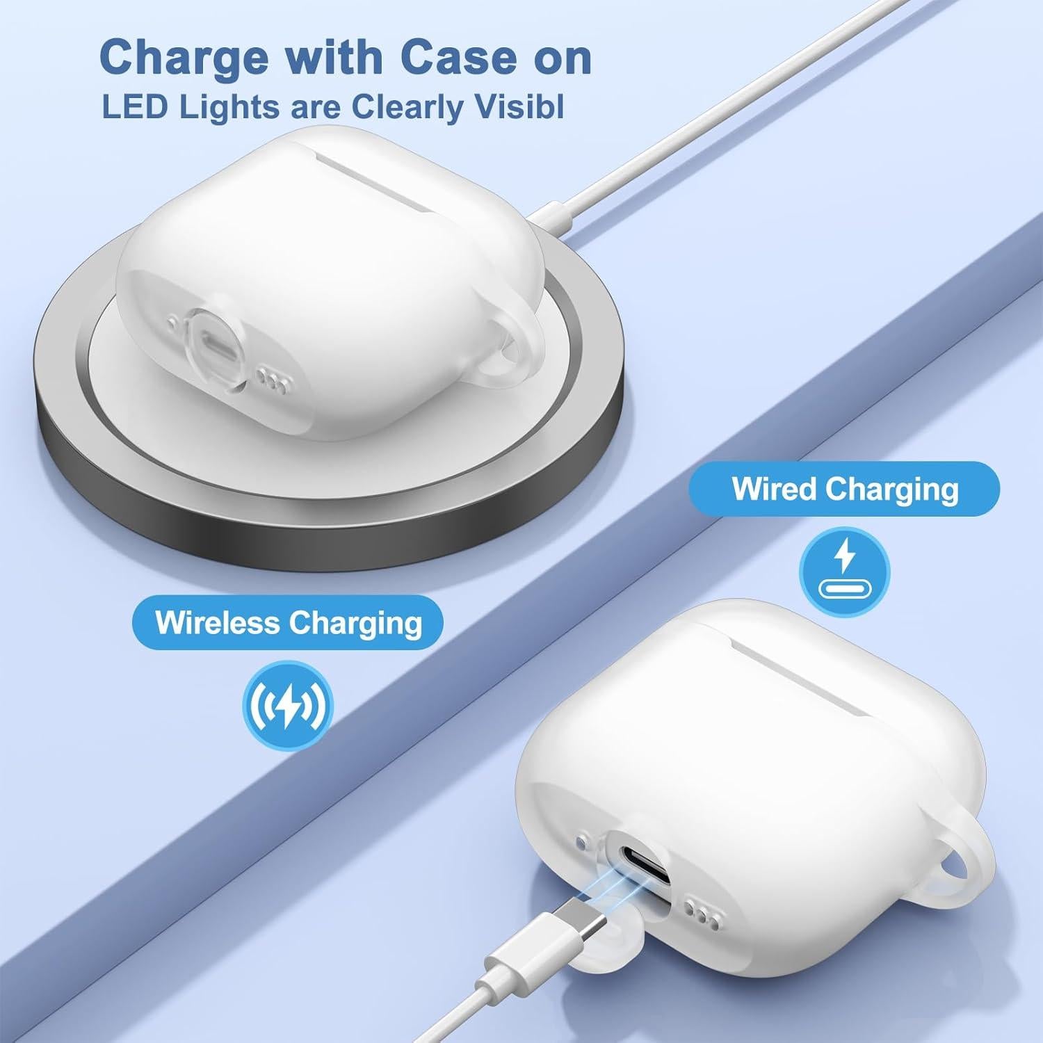 Funda de Silicona para AirPods 4 Vanjua con Kit de Limpieza