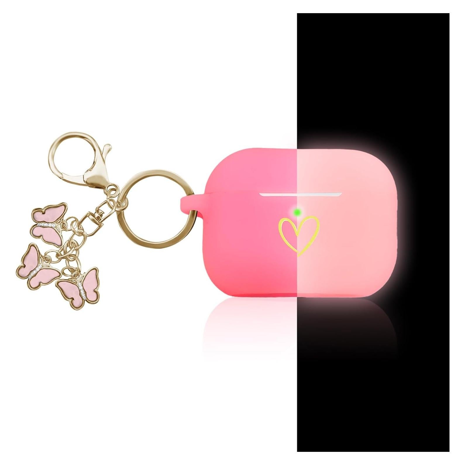 Funda de Silicona Rosa Brillante para AirPods Pro 2 AIIEKZ