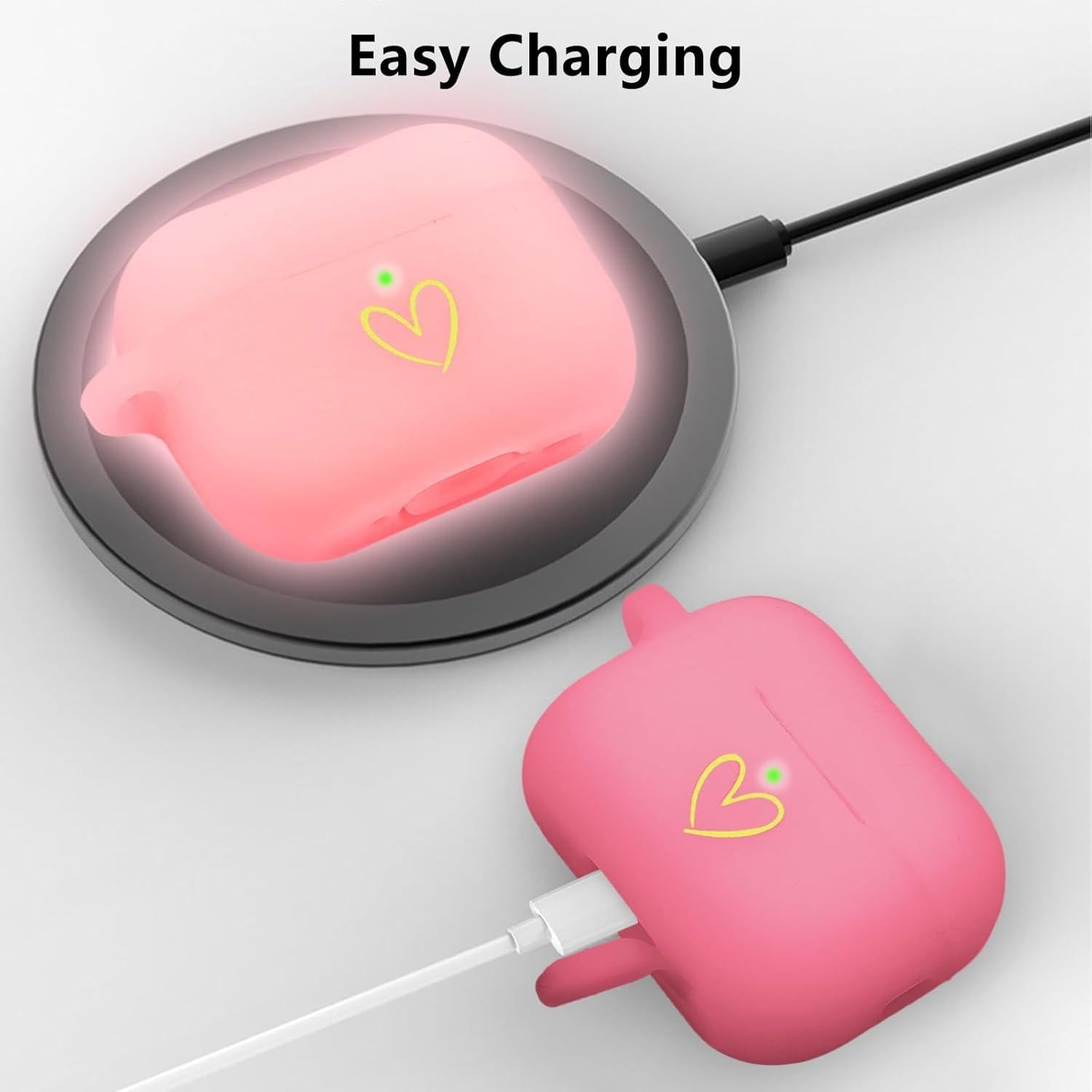 Funda de Silicona Rosa Brillante para AirPods Pro 2 AIIEKZ