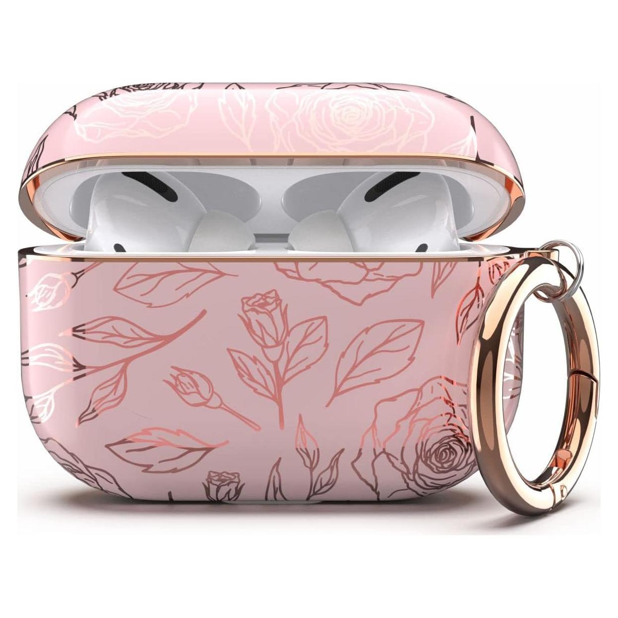 Funda TATOFY para AirPods Pro 2019 - Dorado Rosa, Protección Completa