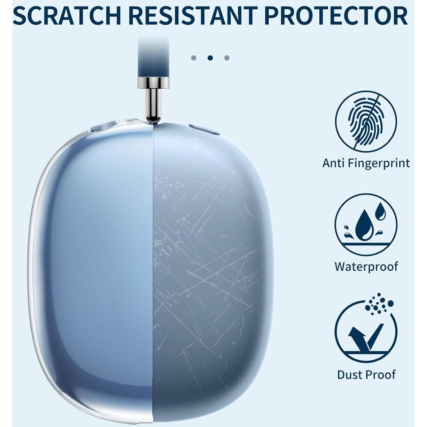 Funda Fintie Transparente para Auriculares AirPods Max TPU