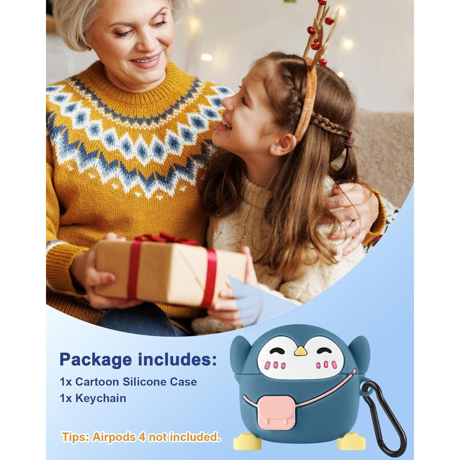 Funda Silicona Pingüino Boaretiu para AirPods 4ta 2024