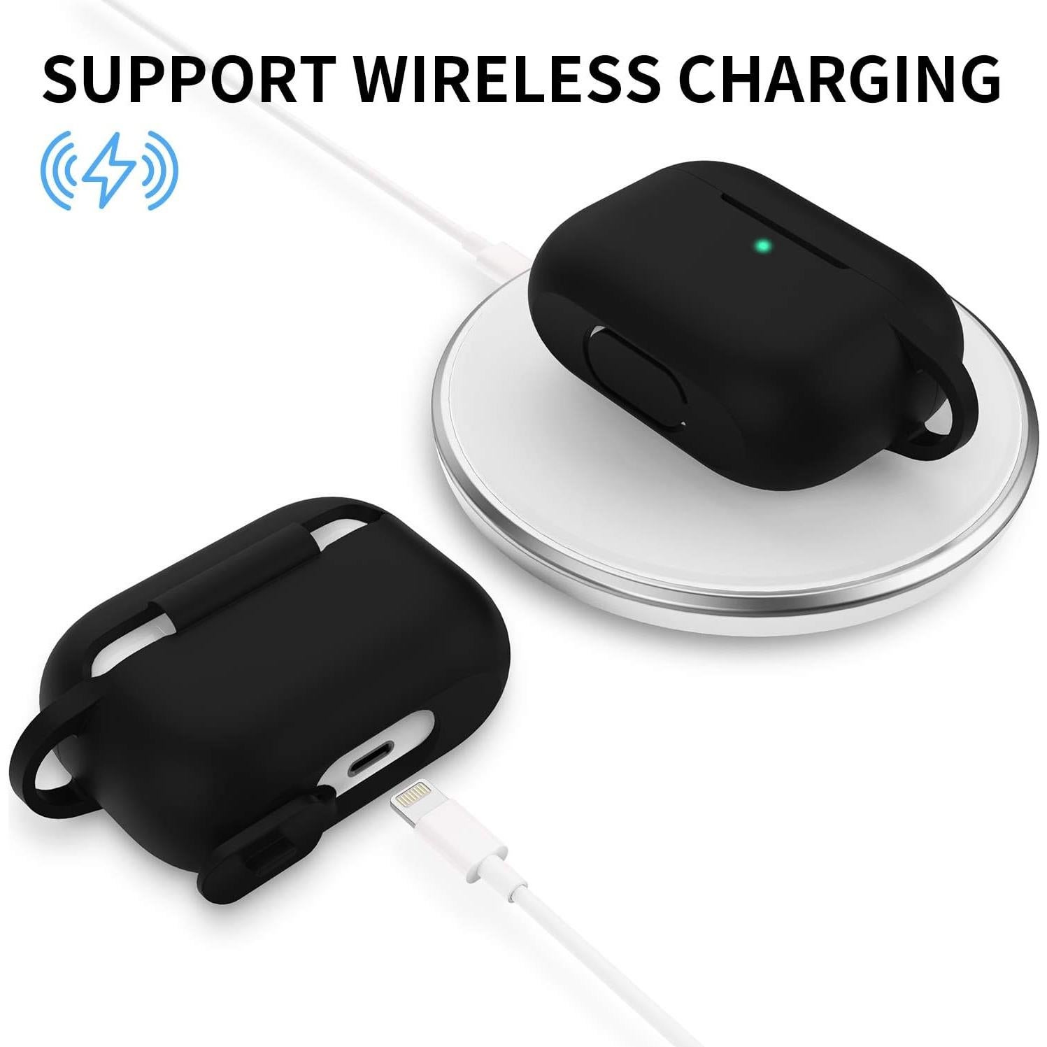 Funda de Silicona Protectora GMUDA para AirPods Pro 1/2 - Negro