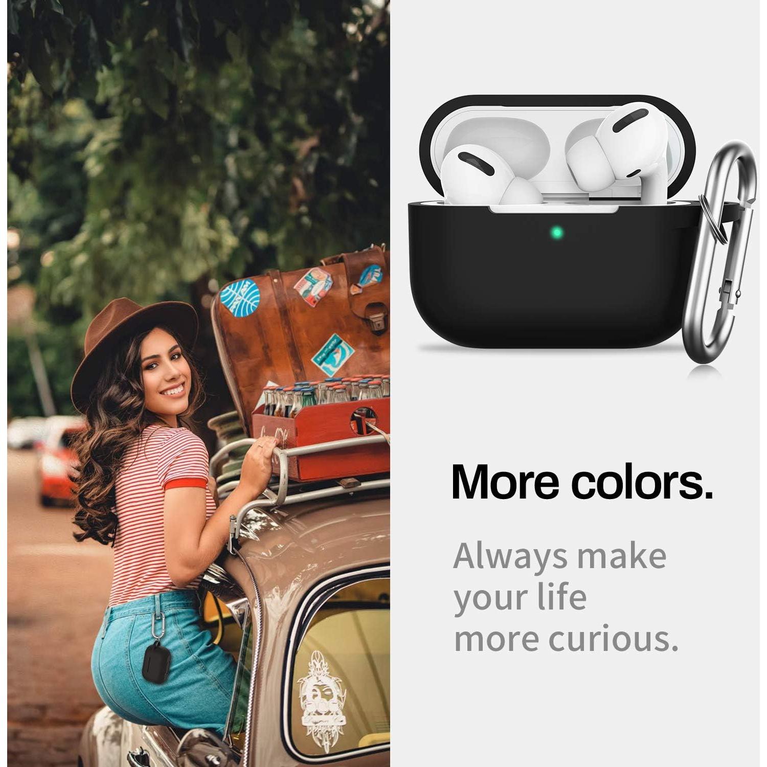 Funda de Silicona Protectora GMUDA para AirPods Pro 1/2 - Negro