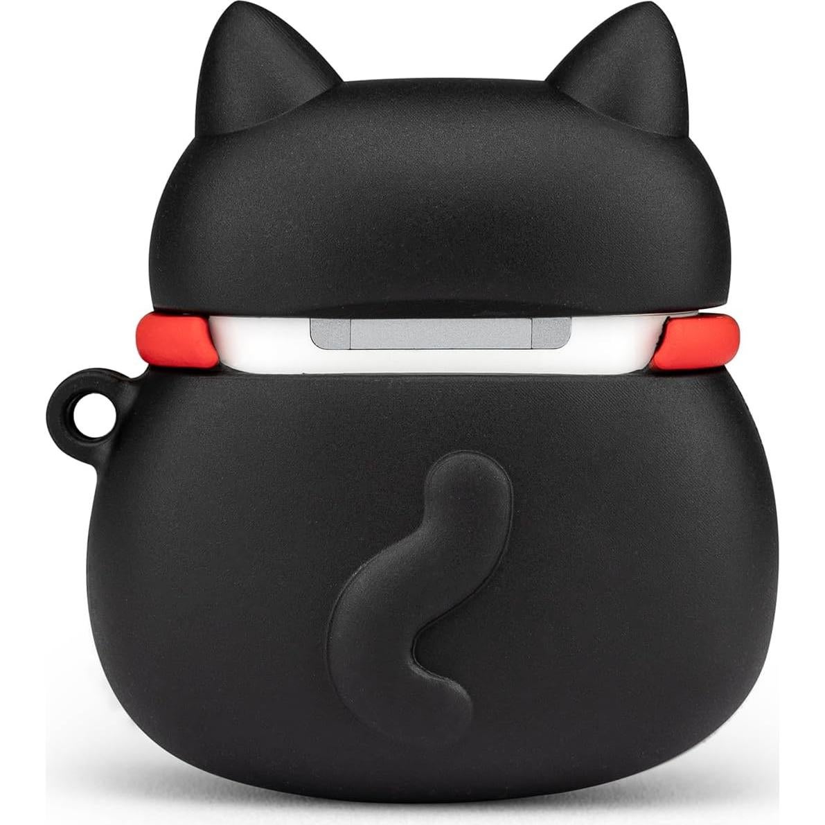 Funda de AirPods YONOCOSTA Gato Negro de la Suerte PVC