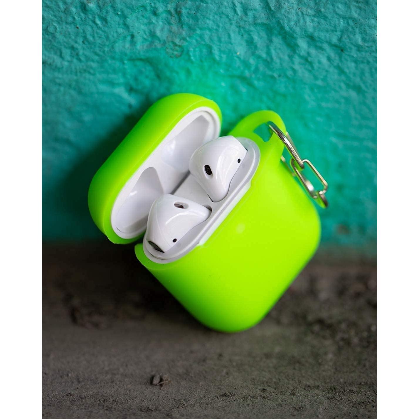 Funda de Silicona Felony Verde Neón para AirPods 1 y 2