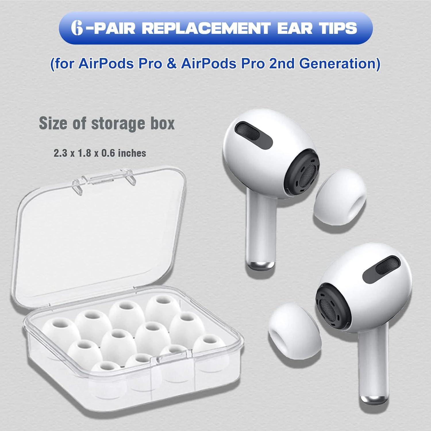 Puntas de Silicona W&Y para AirPods Pro 1ra y 2da Gen - 6 Pares