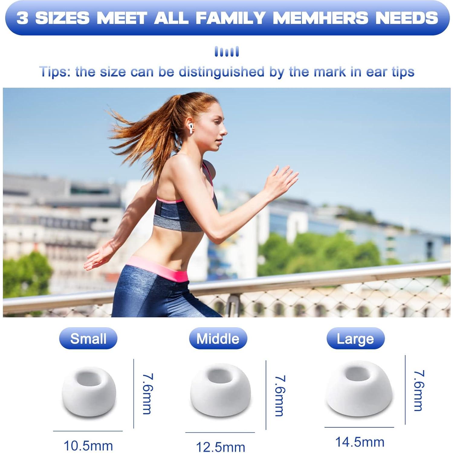 Puntas de Silicona W&Y para AirPods Pro 1ra y 2da Gen - 6 Pares