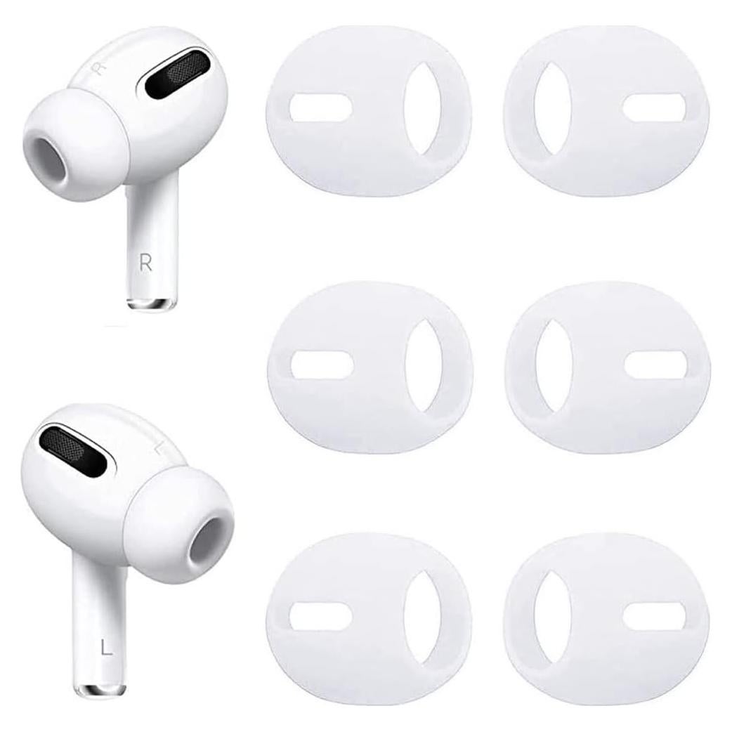 Cubiertas Antideslizantes BLLQ para AirPods Pro 2 - 3 Pares Blancas