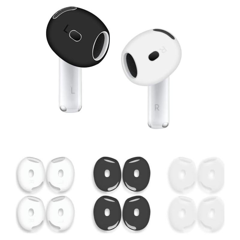 6 Pares de Cubiertas de Silicona para AirPods 4 LOVE MEI