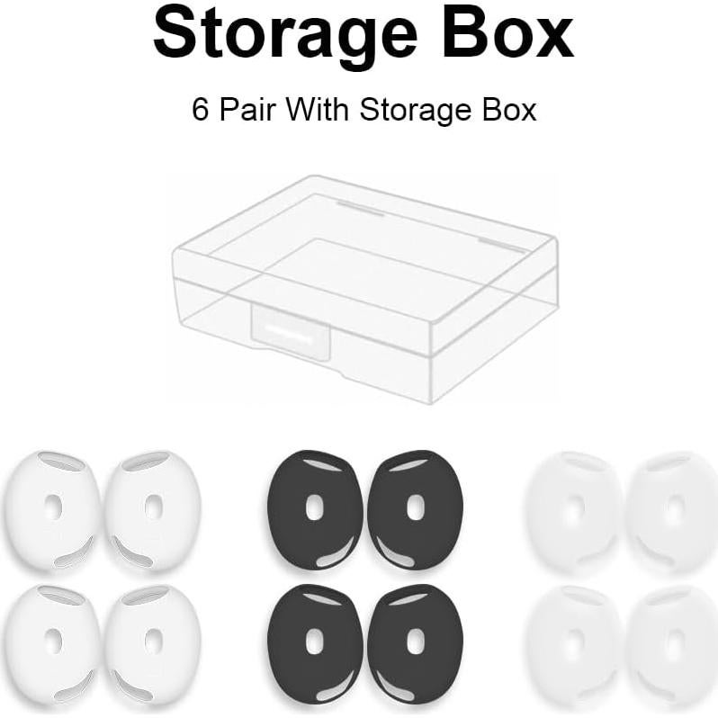 6 Pares de Cubiertas de Silicona para AirPods 4 LOVE MEI