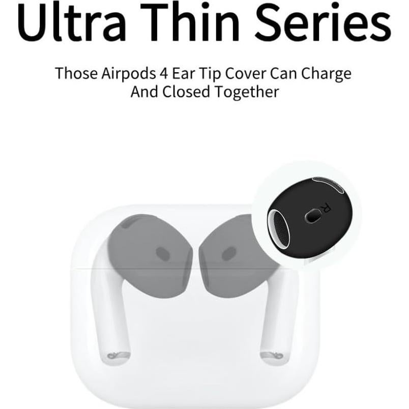 6 Pares de Cubiertas de Silicona para AirPods 4 LOVE MEI