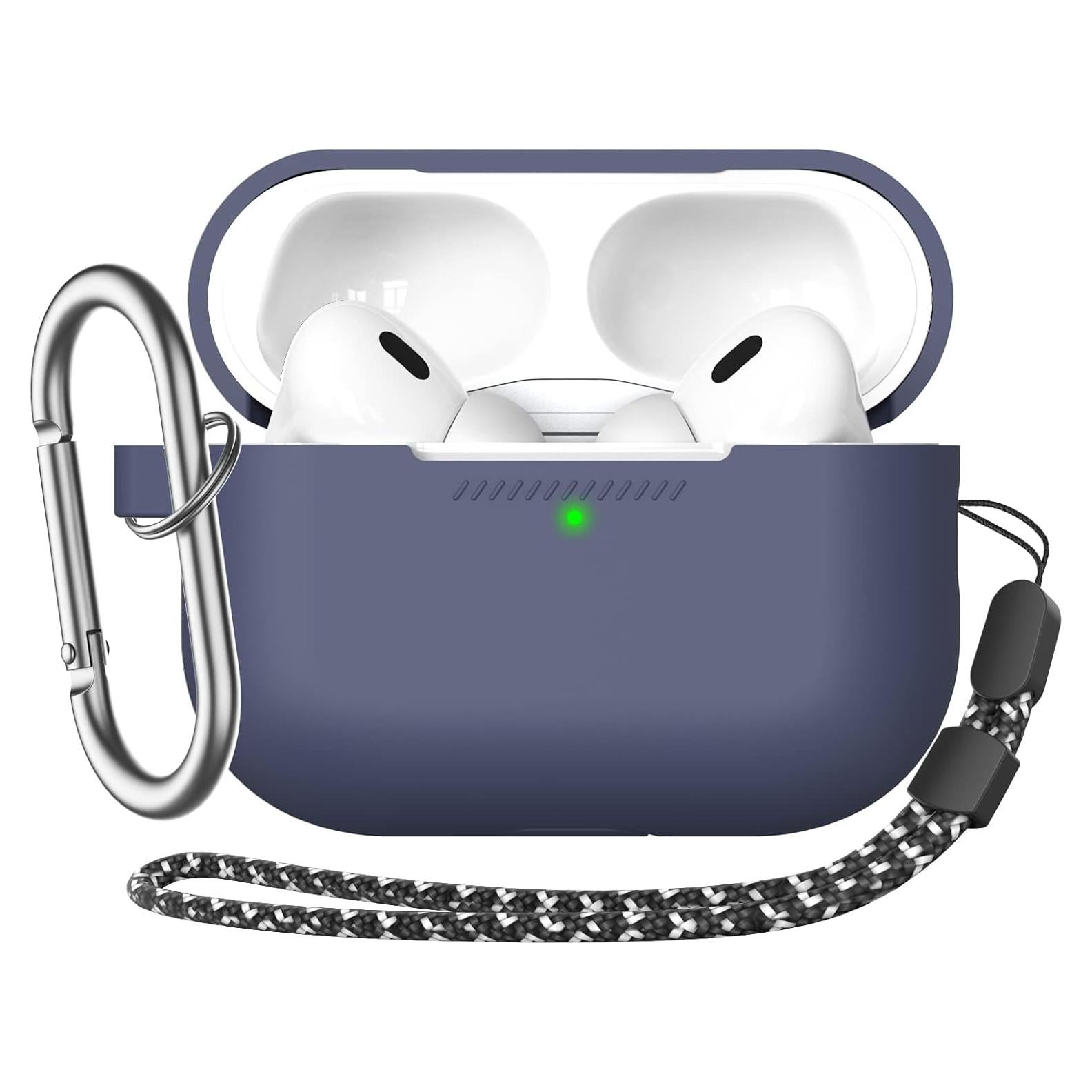Funda Silicona Premium AhaStyle para AirPods Pro 2 - Azul Medianoche