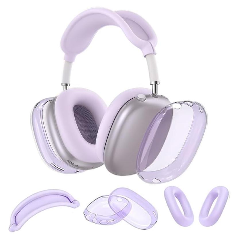Funda de Silicona Jiboku para Auriculares AirPods Max 3 en 1 Púrpura