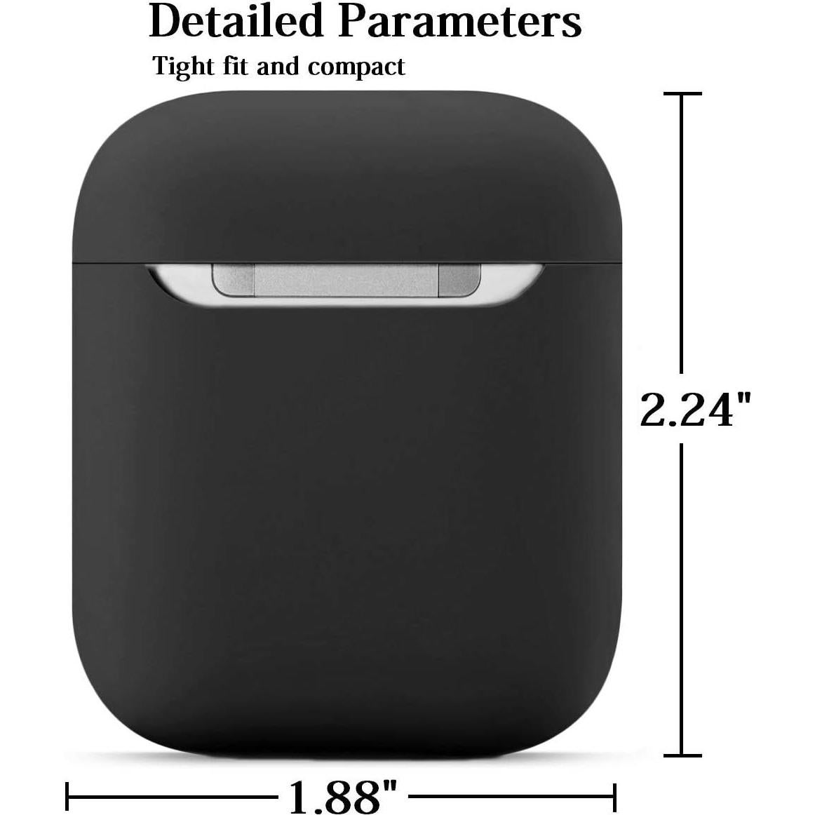 Funda de Silicona para AirPods 1 y 2 MKFODFOD - Negro