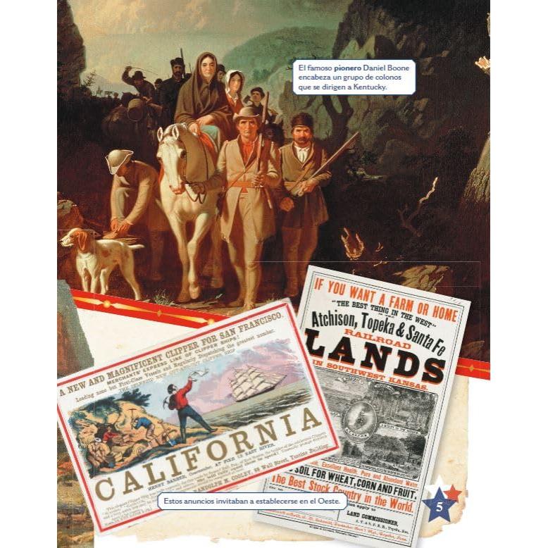 Historia de Colonizacion y conflictos en el Oeste - Libro en espanol para ninos (Edicion espanol / Spanish Edition) (Social Studies: Informational Text)