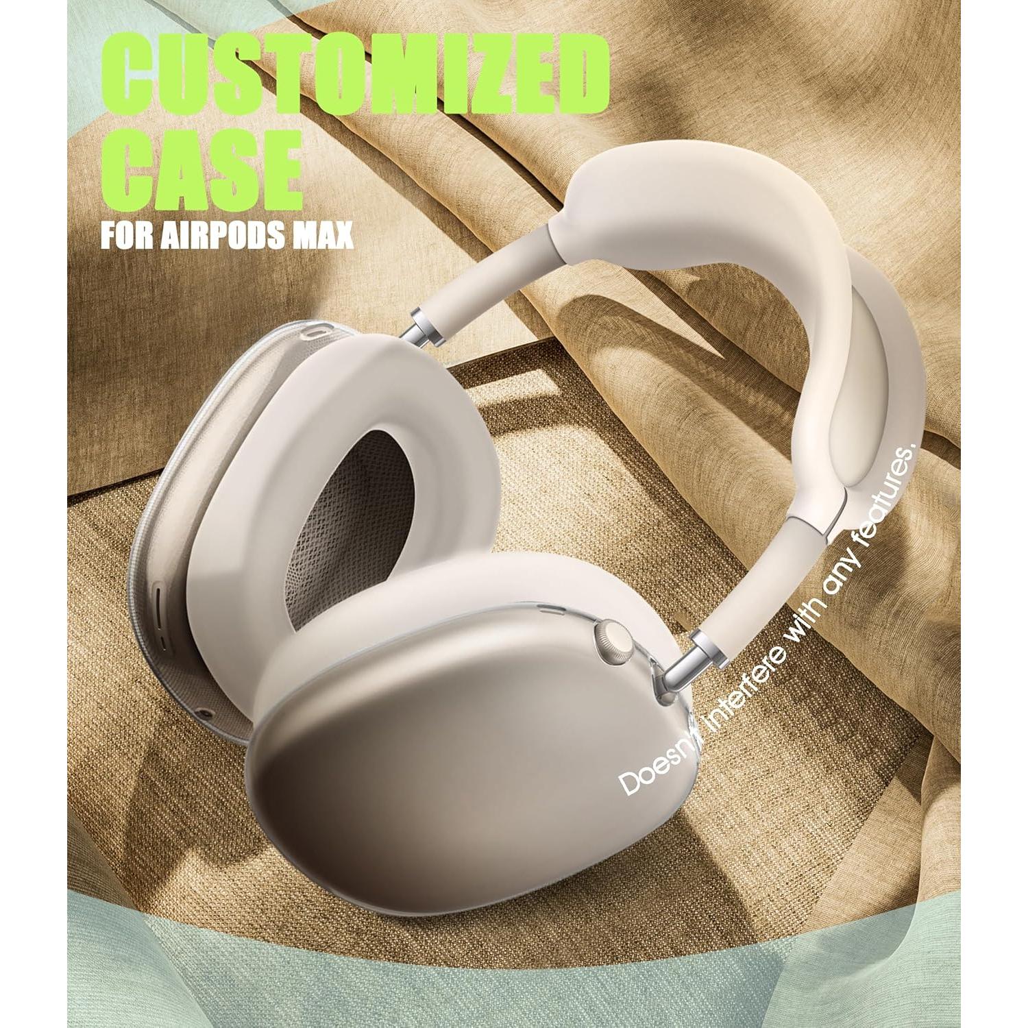 Funda Seltureone 4 en 1 para AirPods Max - Silicona TPU Transparente