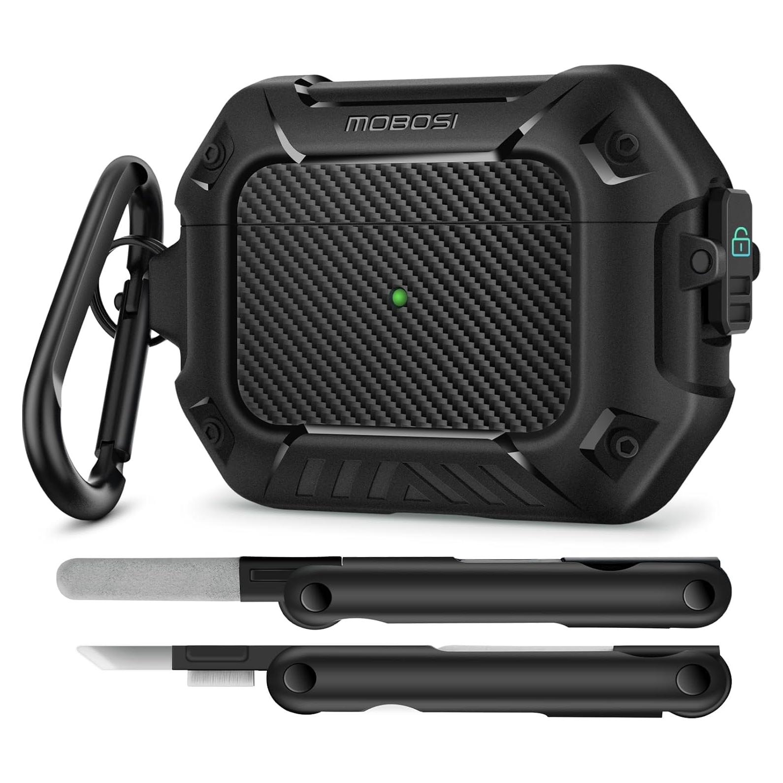 Funda protectora MOBOSI para AirPods Pro 2ª/1ª gen negra