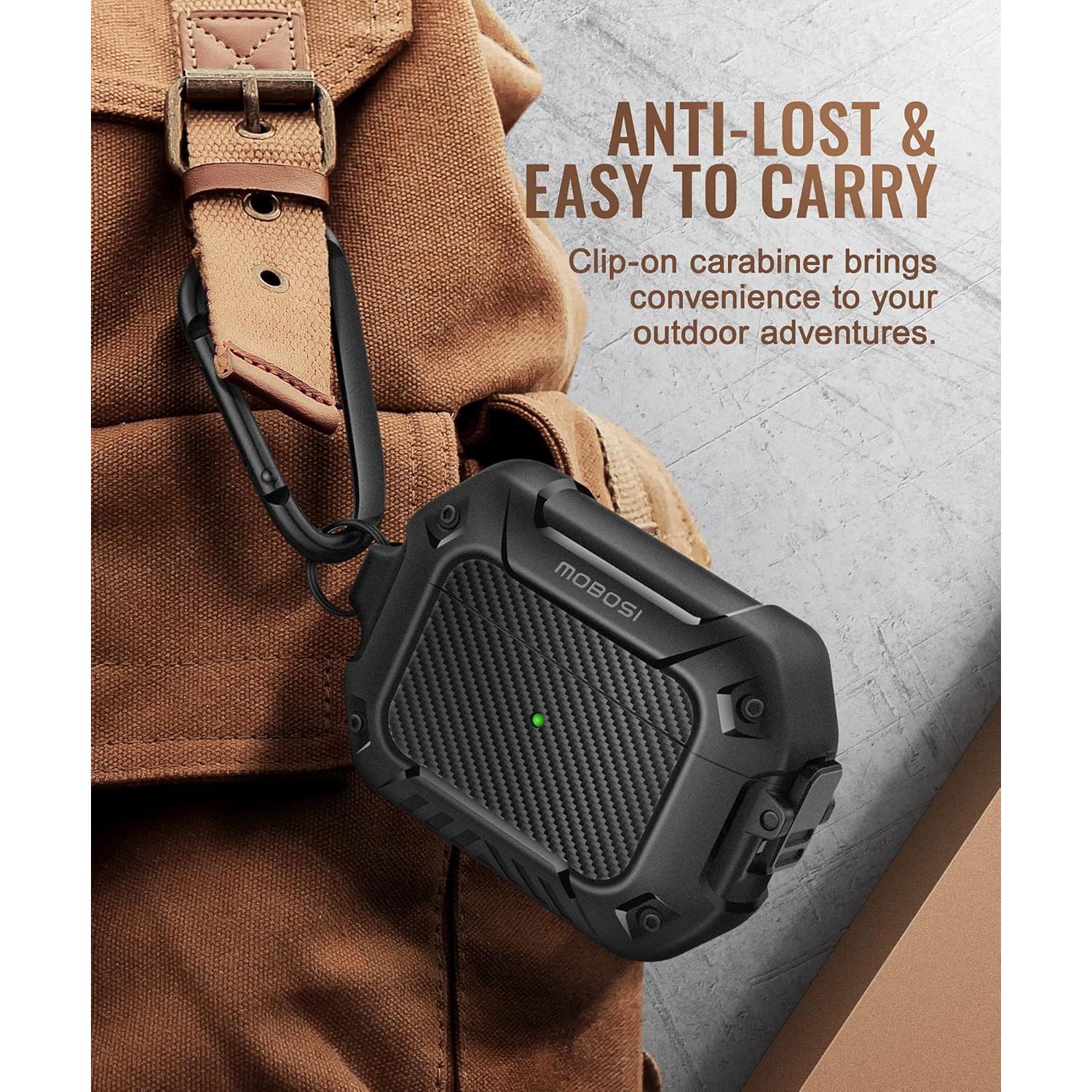 Funda protectora MOBOSI para AirPods Pro 2ª/1ª gen negra