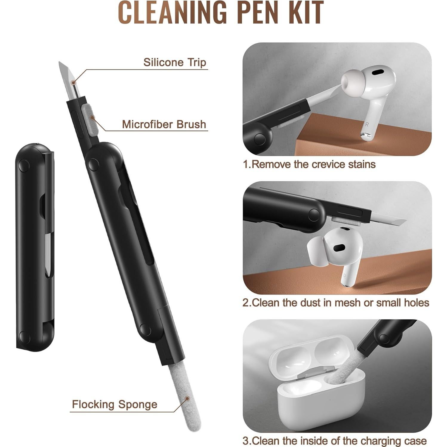 Funda protectora MOBOSI para AirPods Pro 2ª/1ª gen negra