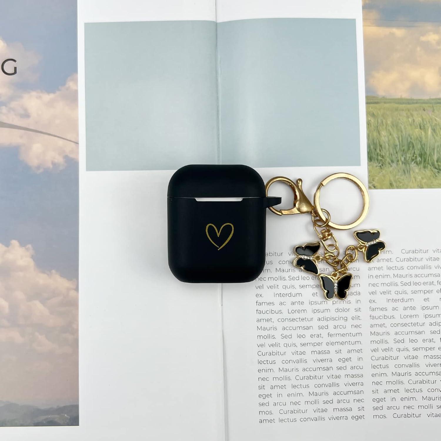 Funda de Silicona para AirPods 1 y 2 AIIEKZ con Llavero