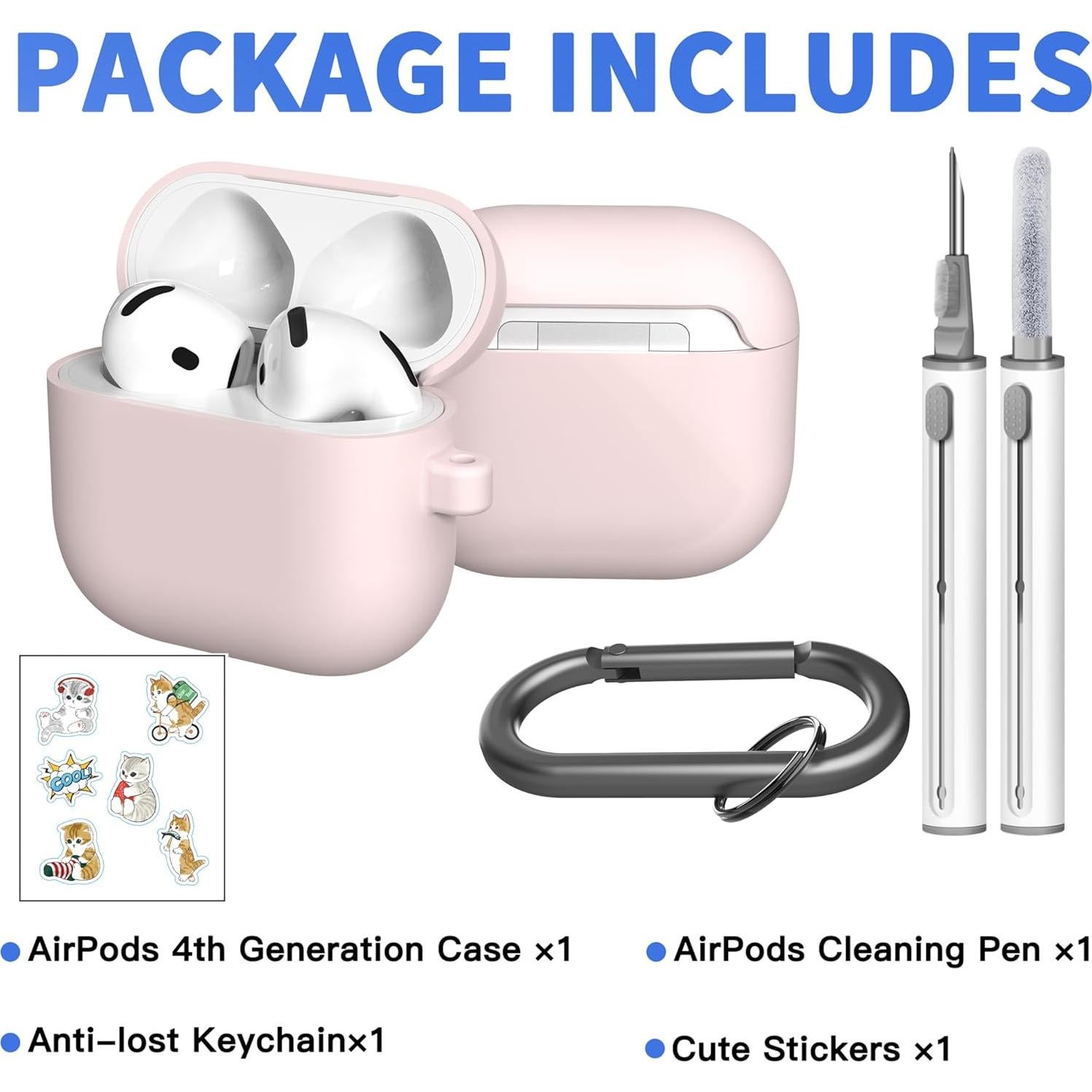 Funda Protectora DamonLight para AirPods 4 - Rosa, Silicona Dura