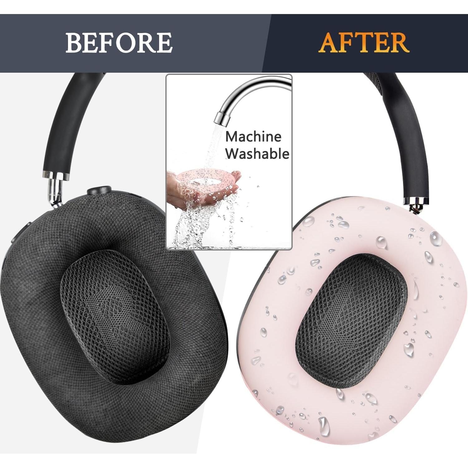 Kit de Protección SOULWIT para AirPods Max - Funda TPU y Almohadillas Silicona