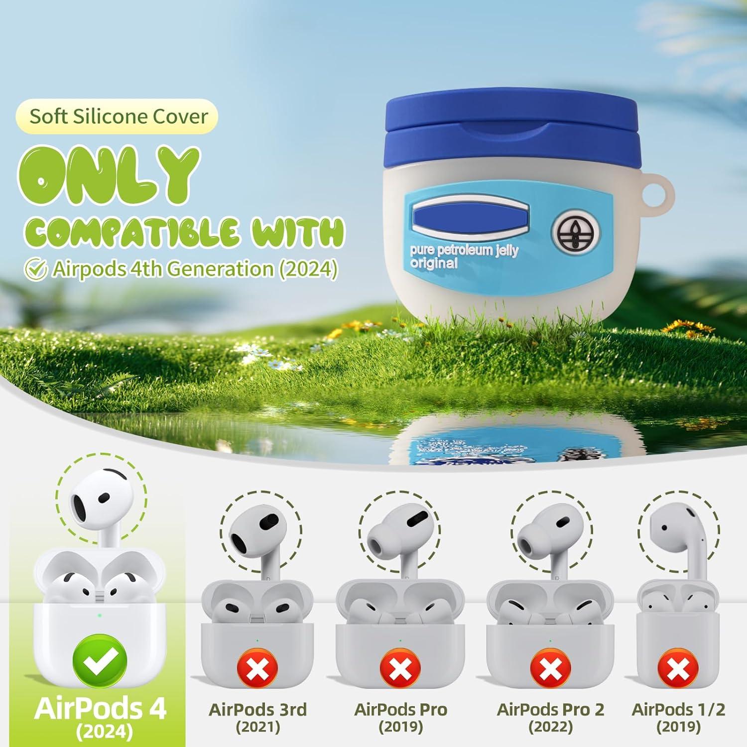 Estuche de Silicona Awofeco para AirPods 4 2024 Kawaii